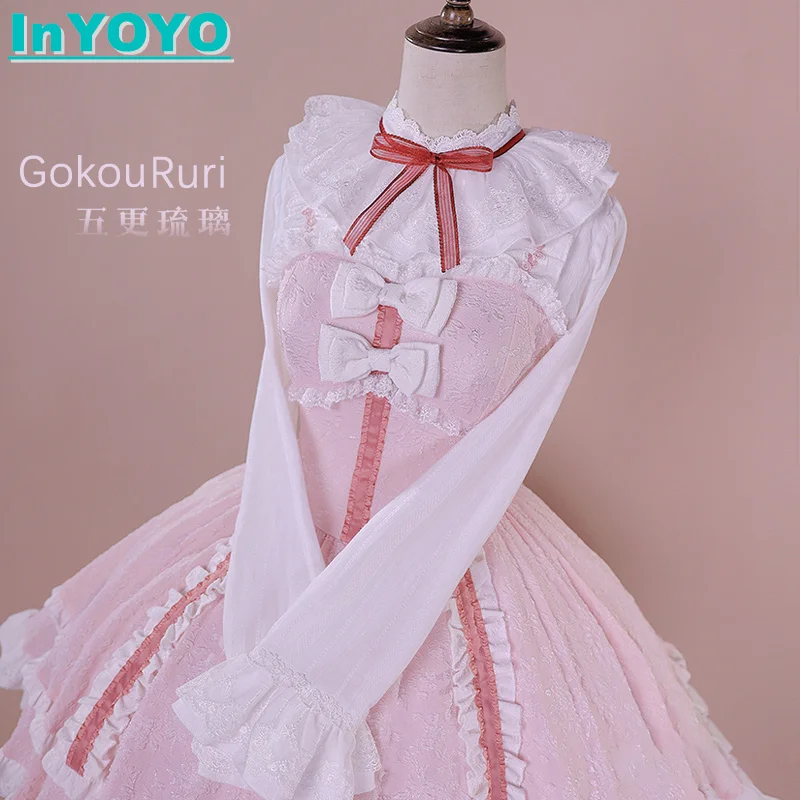 InYOYO Cosplay Gokou Ruri Costume Amine My Little Sister Can't Be This Cute Kuroneko Pink Lovely Lolita Dress Women Halloween