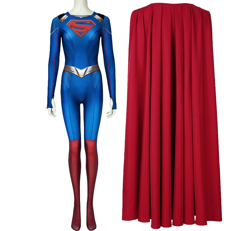 Hot Halloween costume party jumpsuit for adult women Super Girl Kara Zor jumpsuit cool cosplay costume new