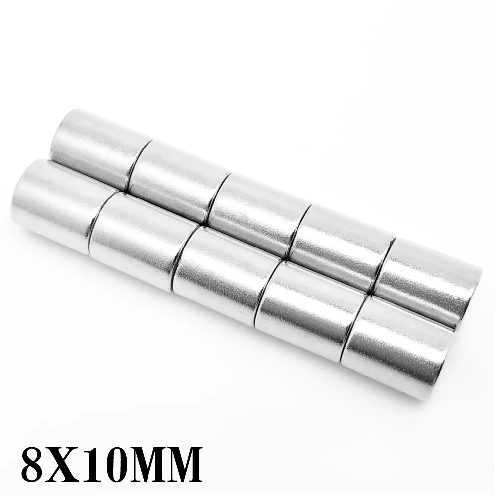 5x10 mm Round Neodymium Magnets 6mmx10mm Mini N35 Magnet Disc 7*10 Strong Cylinder Rare Earth Magnet 8mmx10mm 9x10 10*10