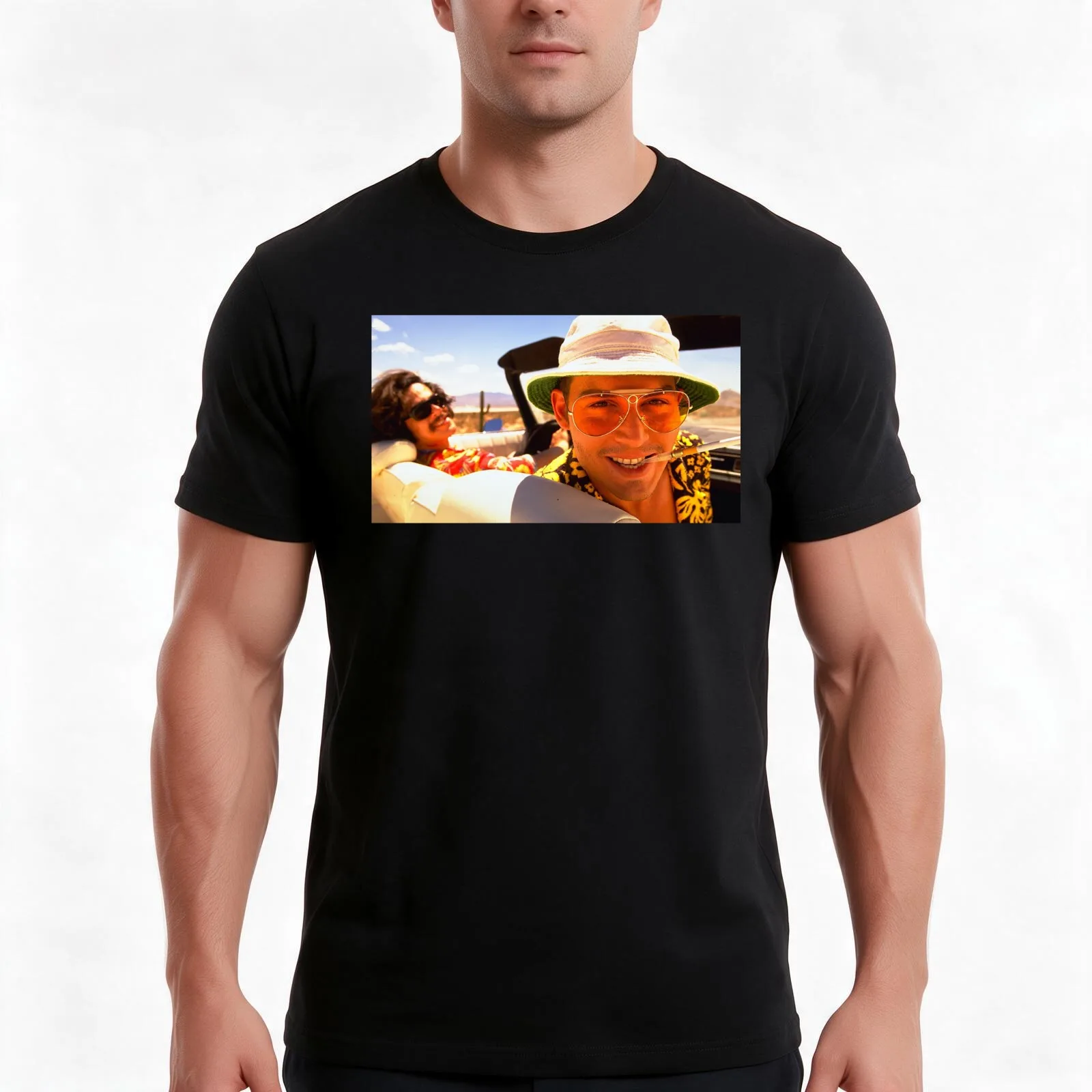 Fear and Loathing in Las Vegas vintage T-Shirt, Summer Casual Cotton Tee, Oversized Streetwear Tops, Vintage Graphic Print