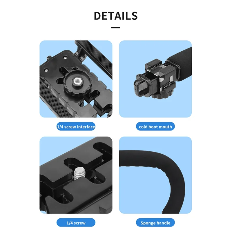 REPLA-Für DJI Mavic 4 Pro Drone Modifikation Expansion Halterung U-Förmigen Handheld Follow Schießen Stand Set für RC Pro 2
