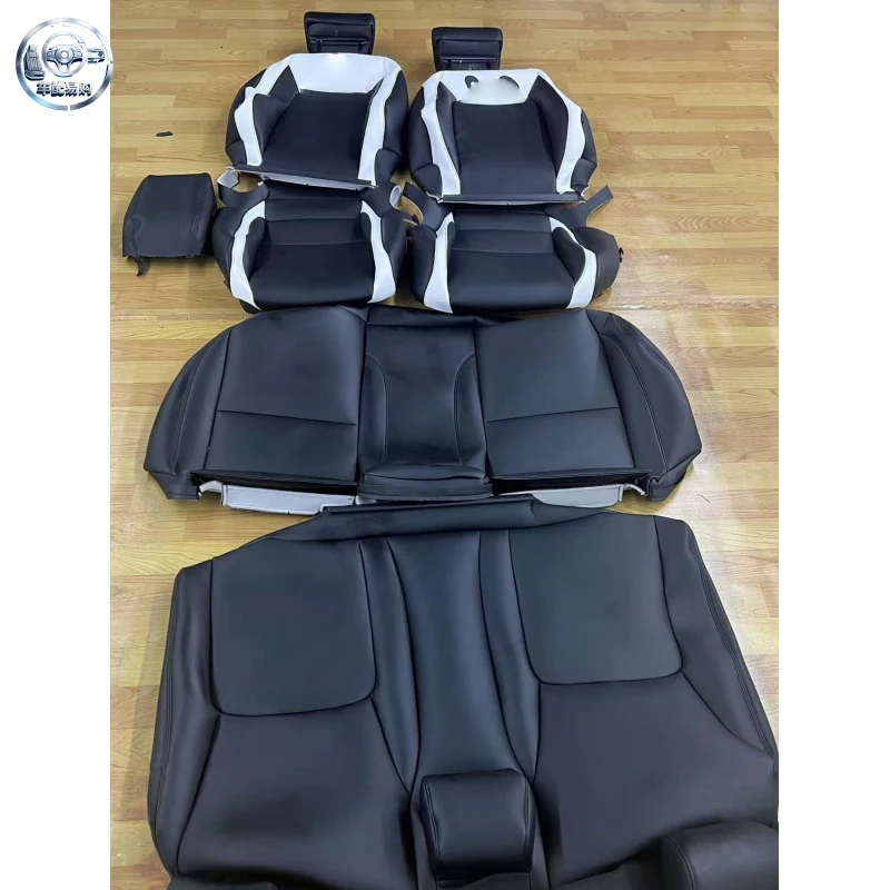 Custom Made Car Accessories Seat Covers 5 Seats Luxury Leather Fit for Honda Civic CRV Accord HRV HR-V Hilux Aygo Yaris