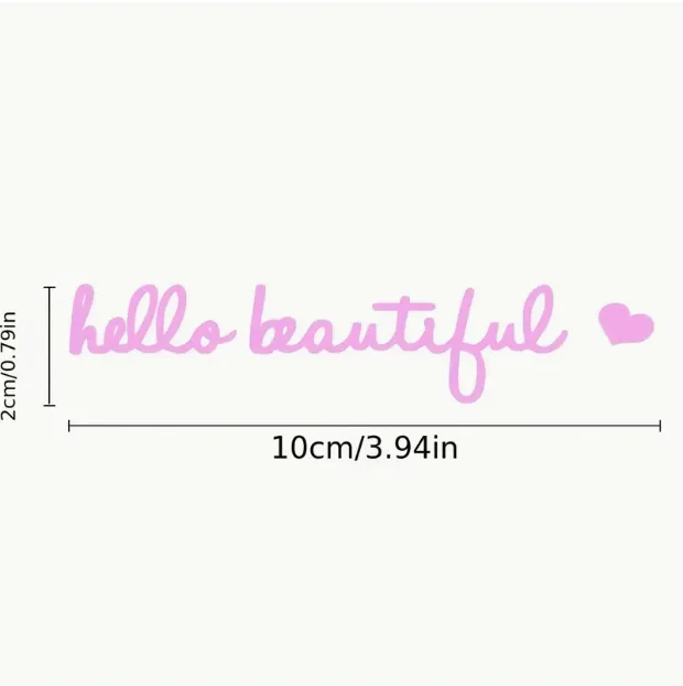 3 Beautiful Rearview Mirror Stickers, Makeup Mirror Stickers, Rearview Mirror Vinyl Stickers, Car Accessories, Female Car Stickers, Car Window Stickers, Self-Affirmation Stickers