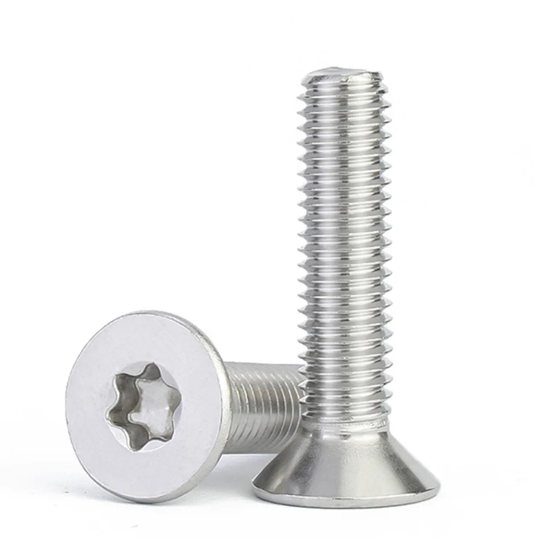 304 Stainless Steel Six-Lobe Torx Flat Countersunk Head Screw Bolt M1.4 M1.6 M2 M2.5 M3 M4 M5 M6 M8 GB2673