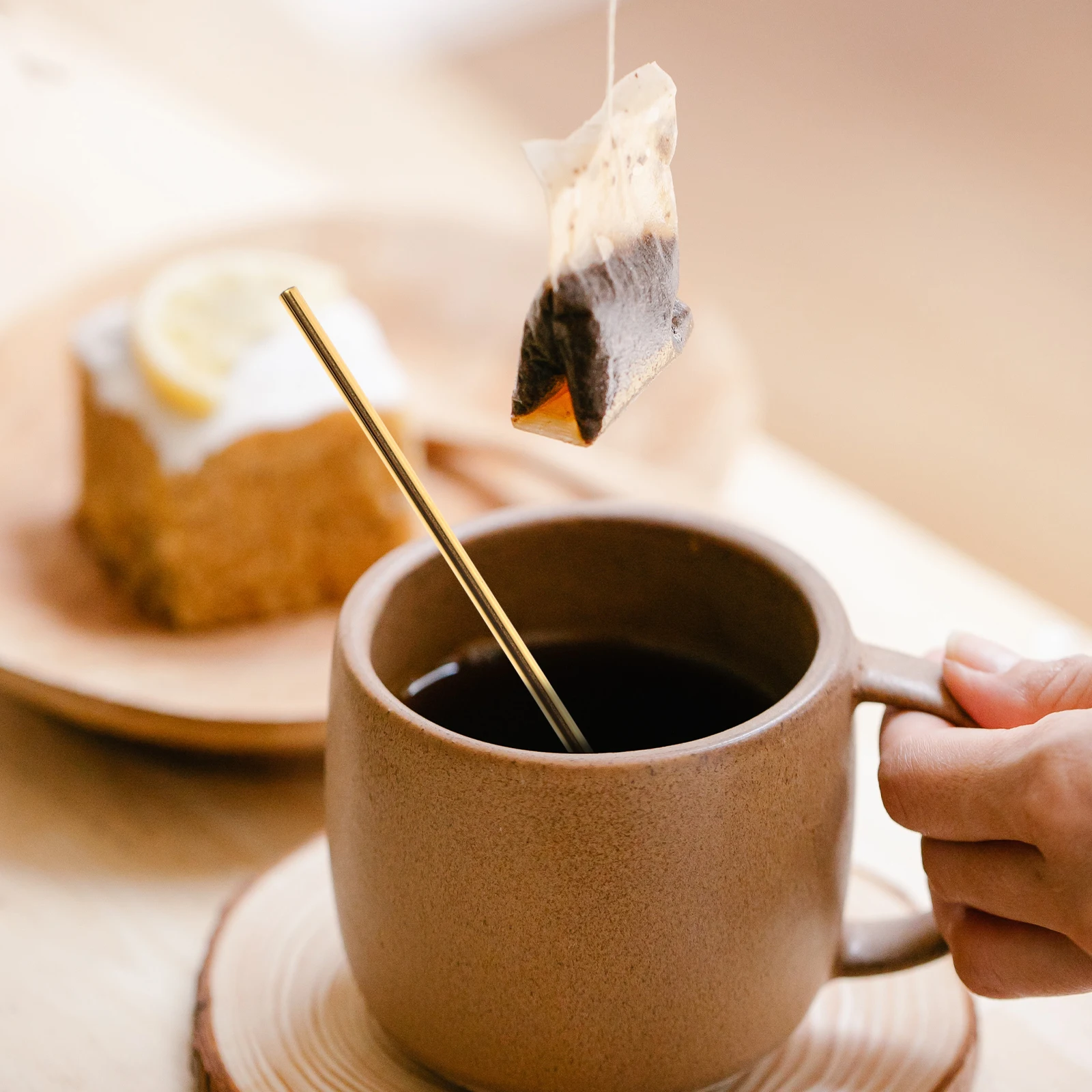 

8Pcs Stainless Steel Straw Spoon Compact Design Stirring Spoons for Coffee Dessert Ice Cream Home Use Metal Mixing Spoons