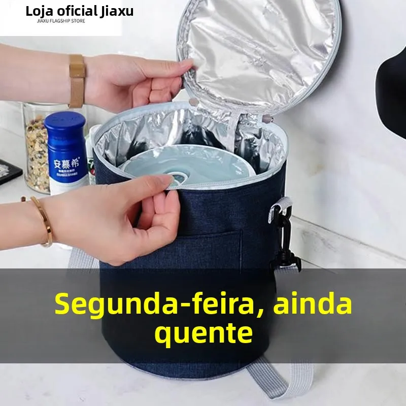 thickened-aluminum-foil-round-insulated-lunch-bucket-bag-portable-food-container-long-lasting-thermal-outer-cover-with-bento-box