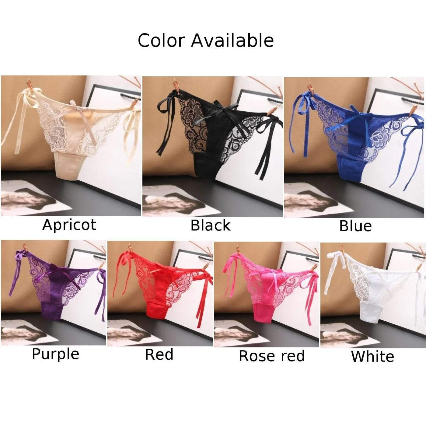 Underpants Panty Underpant Knickers Women's Sexy Lace G String Thongs Underwear Panties with Breathable Fabric