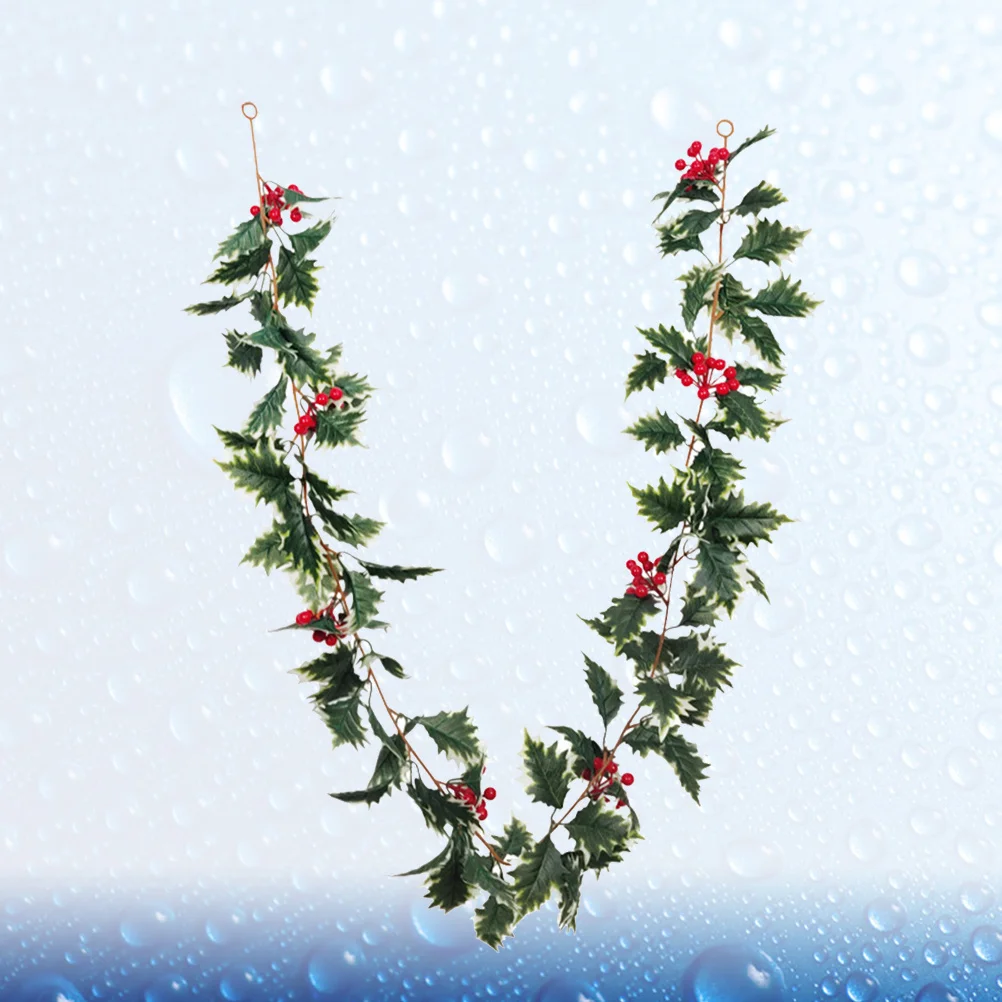 

1Pcs Red Berry Artificial Rattan Christmas Decoration Imitation Cane Hanging Door Wall Winter Xmas Vine Garland
