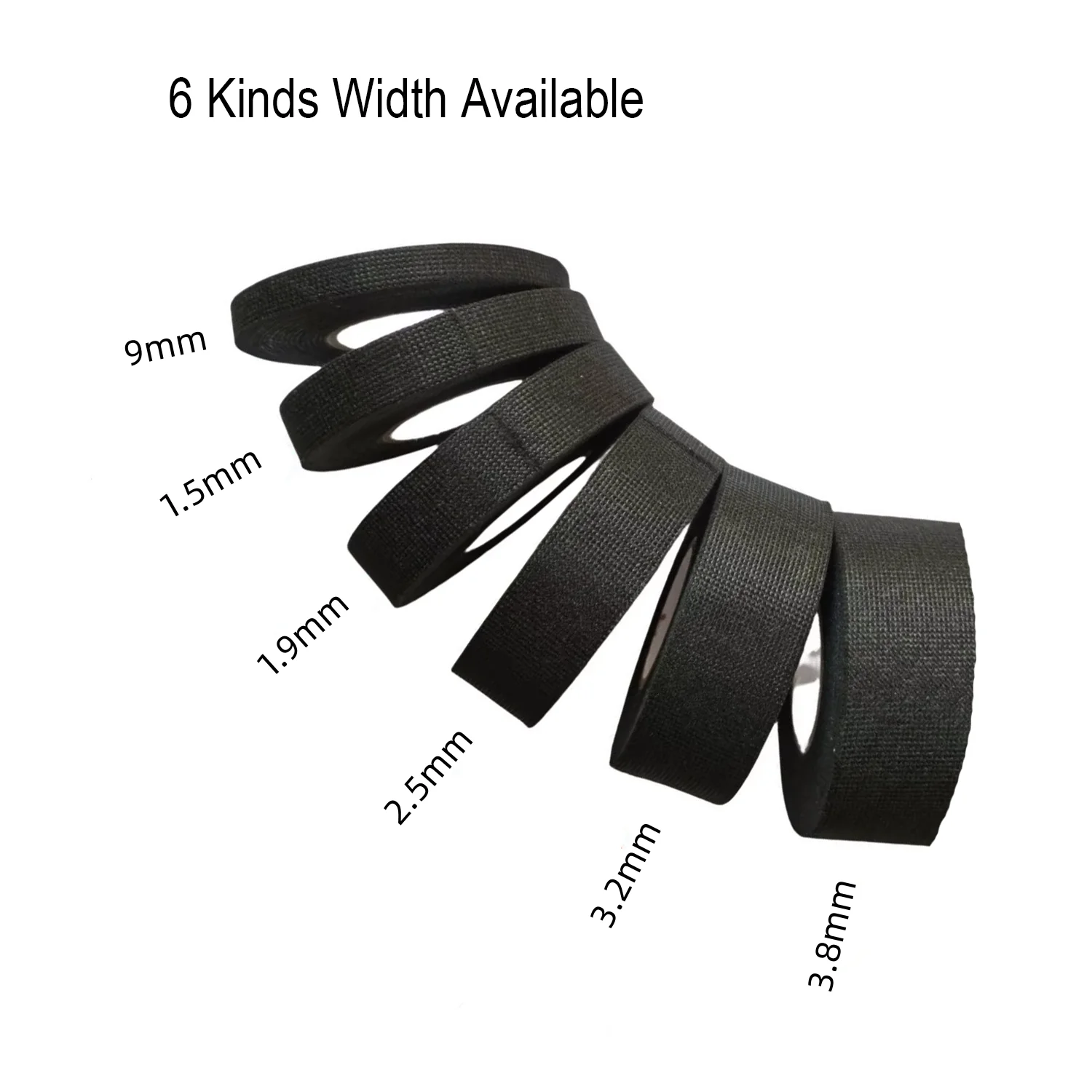 Multi-Size Electrical Insulating Tape 9/15/19/25/32/38mm Heat Resistant Waterproof Car Cable Harness Wiring Loom Protection Tape