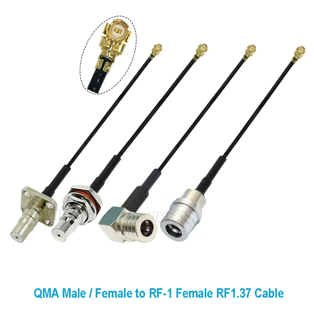 10PCS/LOT QMA to IPX Cable QMA Female to U.fl IPX-1/ IPX-4 (MHF-4) Female Connector RF1.13 / RG178 Pigtail Jumper Cable BEVOTOP