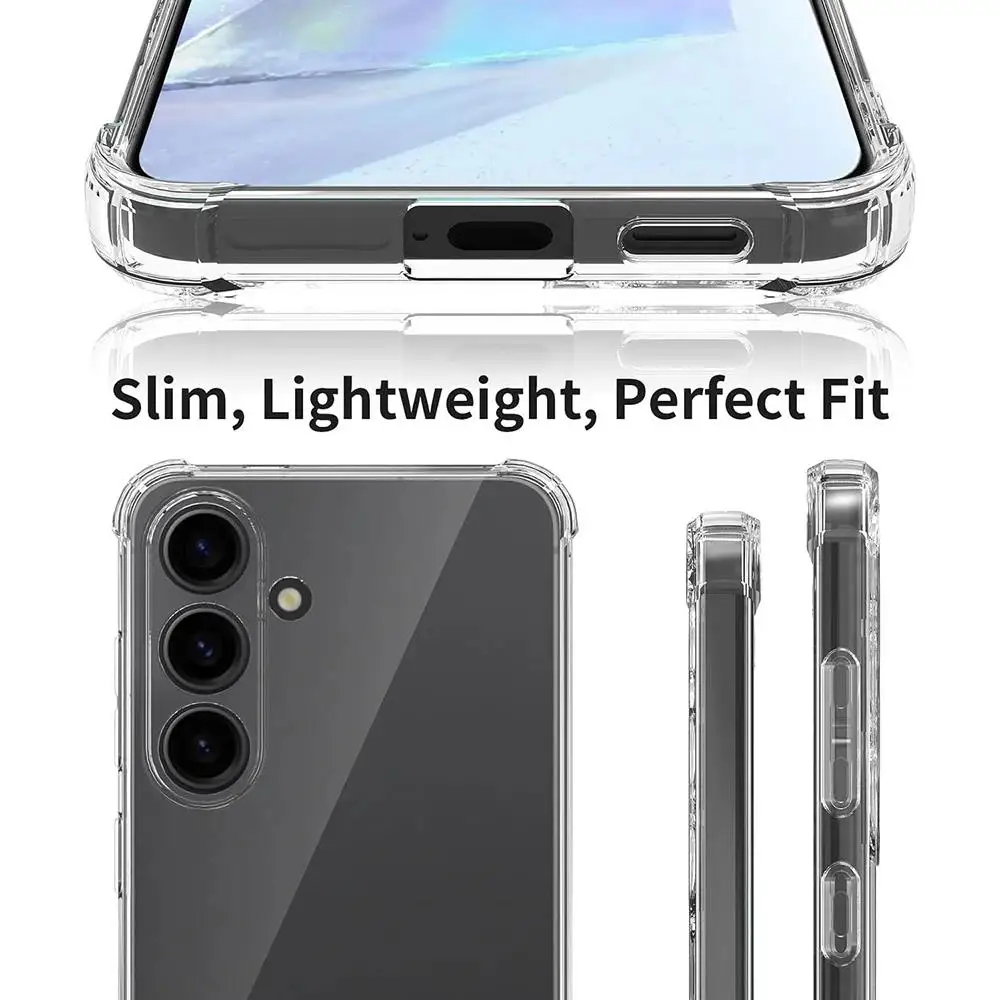 삼성 갤럭시 A55 소프트 TPU 실리콘 투명 케이스, 뒷면 커버, 삼성 갤럭시 A35, A25, A15, A05, 4G, 5G