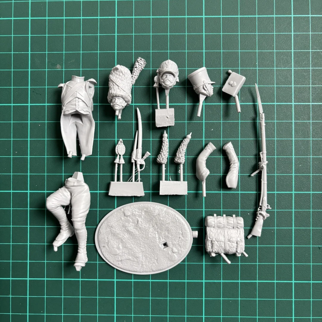 Kit de modèle de figurine non peinte en résine de 75mm, thème militaire, grenadier d'infanterie de ligne française, GK non assemblé et non peint