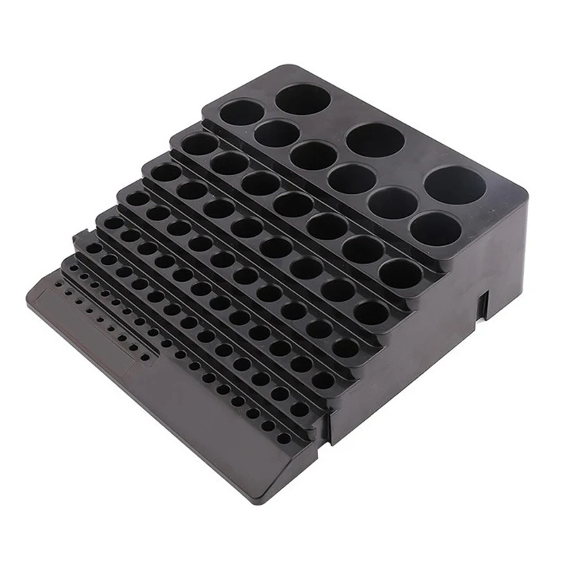 Black Drill Bit Storage Box Milling Cutter Drill Finishing Holder Organizer Case