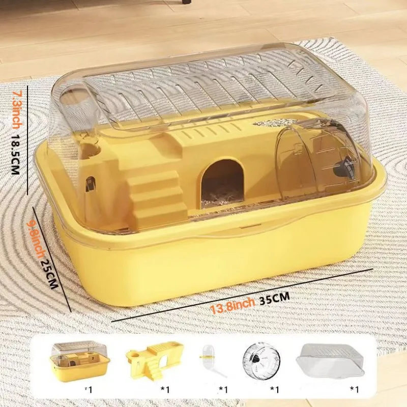 Hamster Cage Double Layer Transparent Silk Bear Nesting Box Wholesale Hamster Villa Full View Cage Extra Large