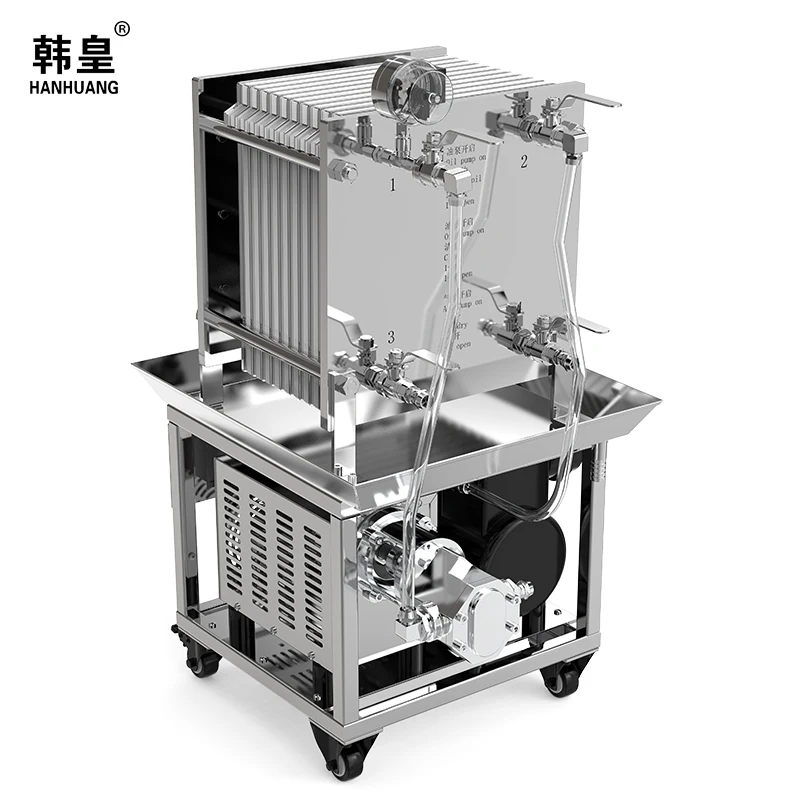 Edible Oil Filter Machine K50 304 Stainless Plate Frame Press Frying Oil Purifier Kitchen Set Vegetable Oil Filtering System