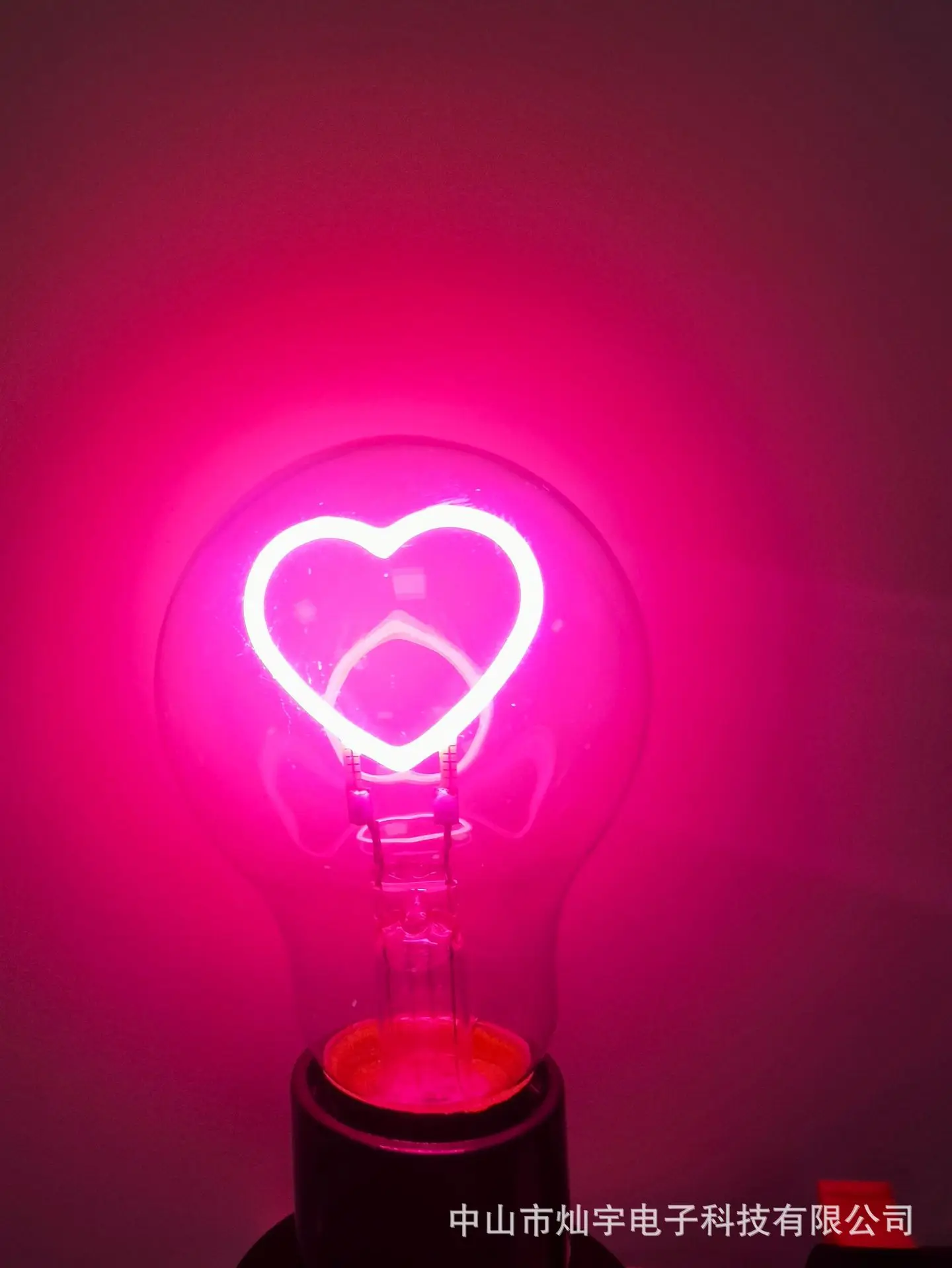 LED bulb A60 220v E27 Pink Love Shape Cartoon Letter Pattern Holiday Decorative Light