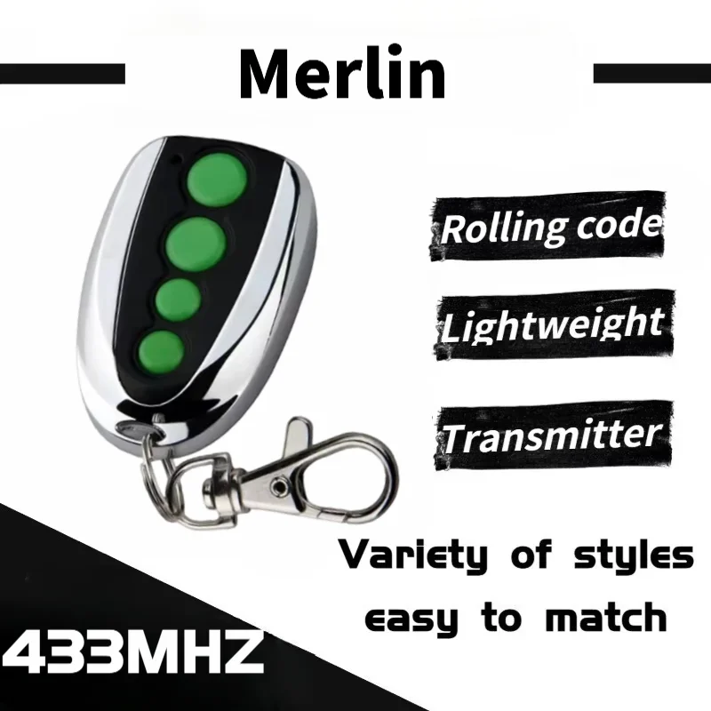 Merlin M832/M842/M844 433.92MHz Garage Door Remote M230T M430R Rolling Code Handheld Transmitter Command