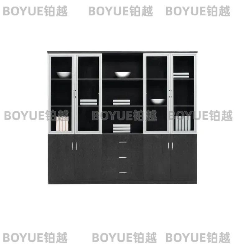 Solid Wood Filing Cabinet Office Bookcase Storage Shelf Wooden Document Organizer Home Study Furniture Modern Desk Drawer