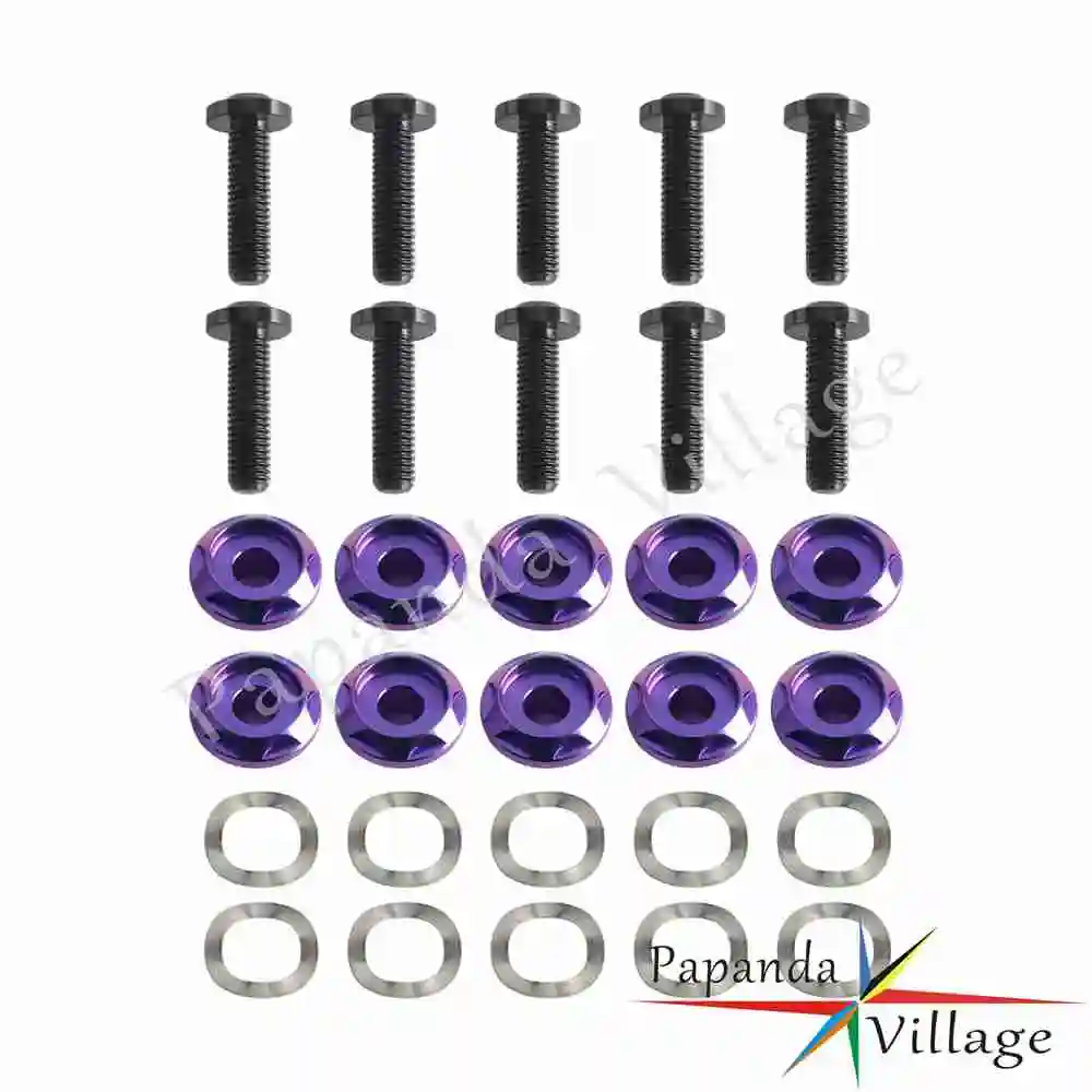 Titanium Rotor Hardware 10 Pack Front Brake Rotor Bolts For Harley FLHX FLTRX FLTRU FLHR FLHTK Road King Electra Glide Touring