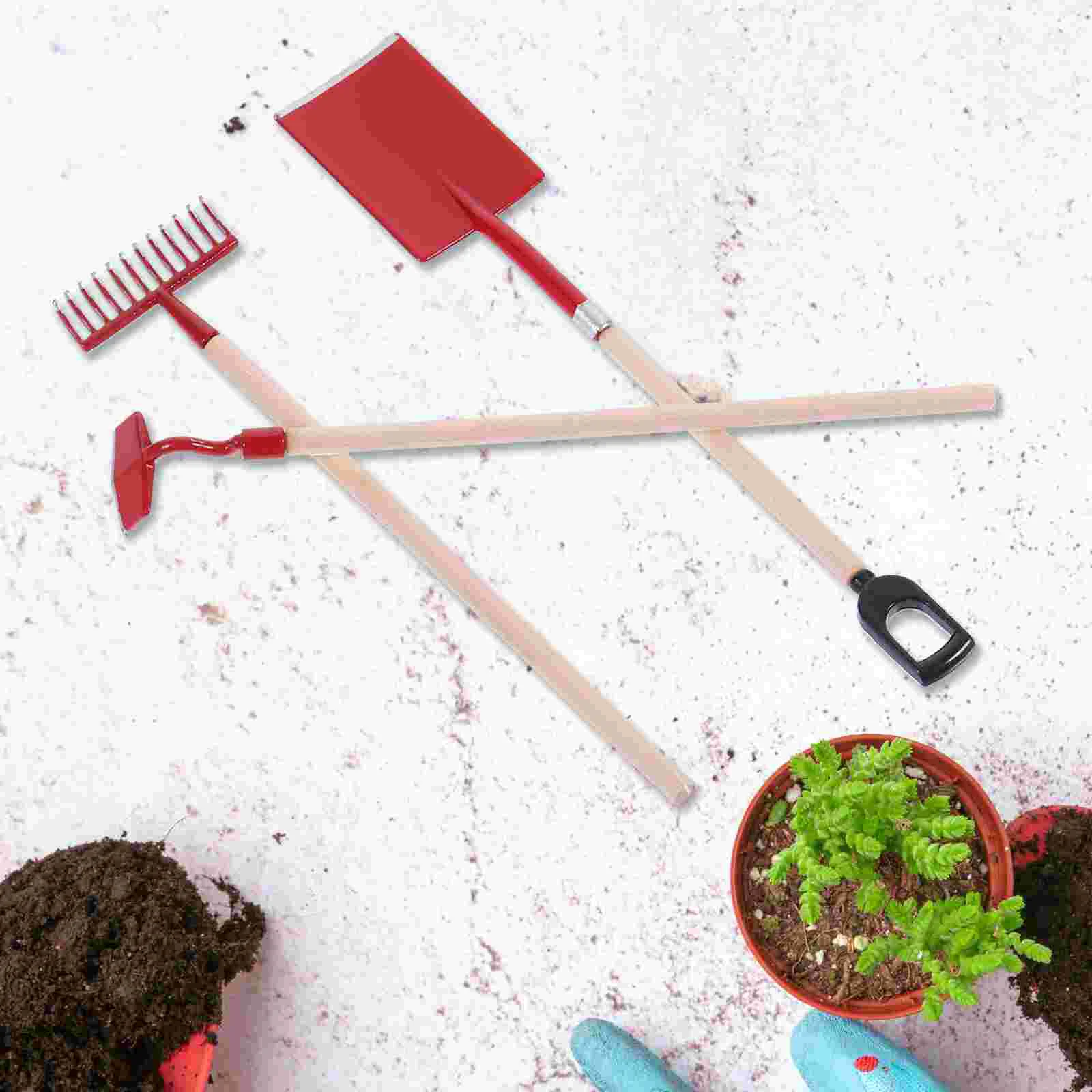 Dollhouse Accessories Toys Mini Decor Wear-resistant Miniature Stuff Decorative Lovely Landscaping Farm Tools Iron Garden Child