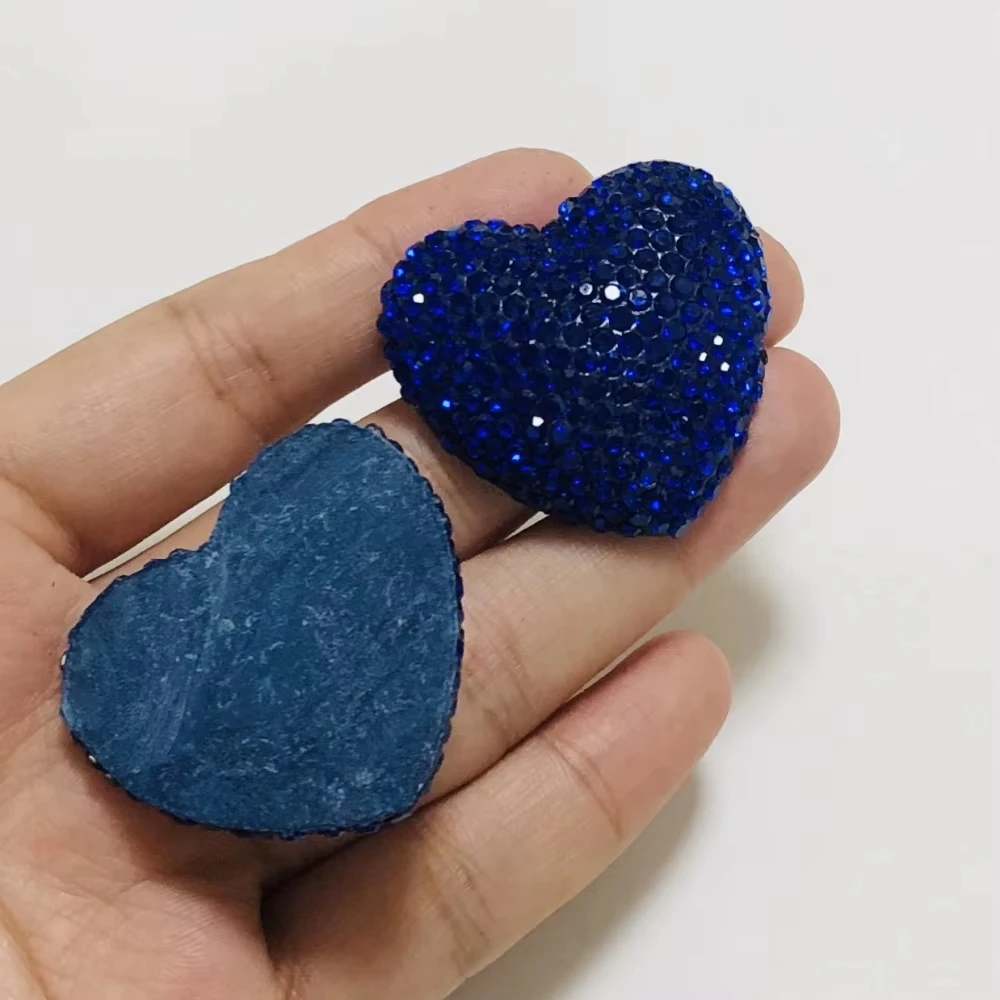 2개입 화려한 블루 립 보우 롤리팝 돈 상징 사랑 하트 라인스톤 장미꽃 레진 참 장식품 폰케이스 데코레이션