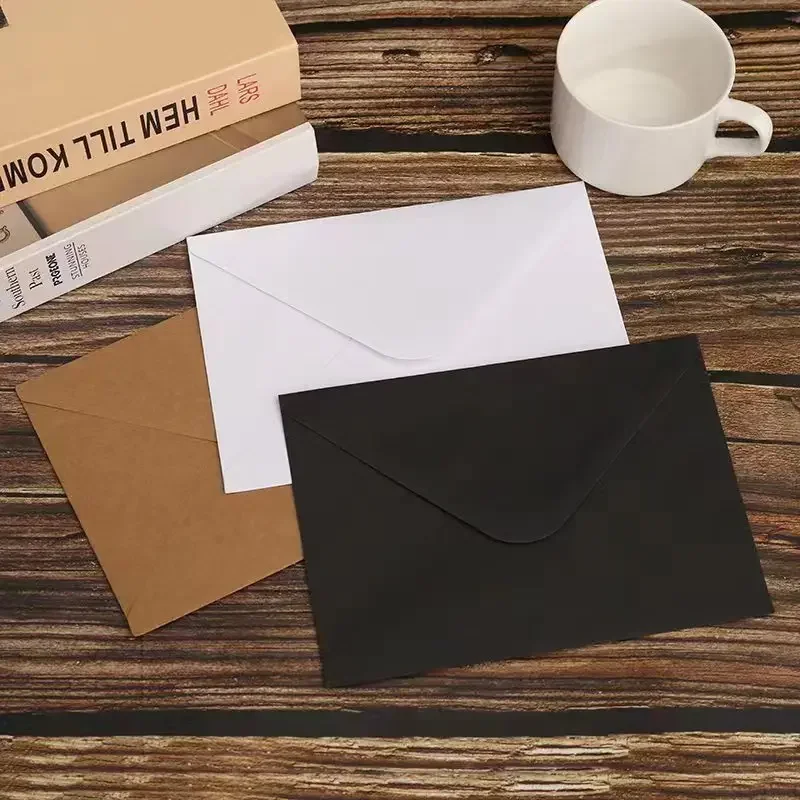 50pcs/lot Envelope 120g Kraft Paper Envelope High-grade 16x11cm Envelope for Wedding Invitations Business Supplies Stationery