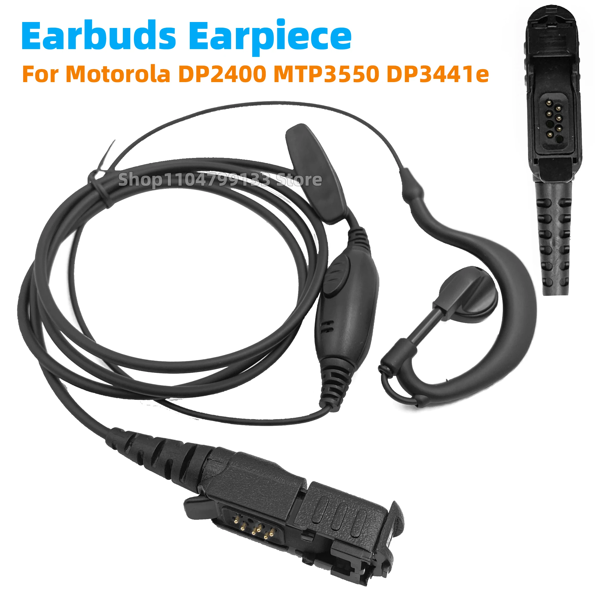 

Earpiece Mic PTT Headset for Motorola DP2400 DP2600 XPR3300 XPR3500e MTP3550 MTP3250 DP3441e DEP550 DEP570 Radios Walkie Talkie
