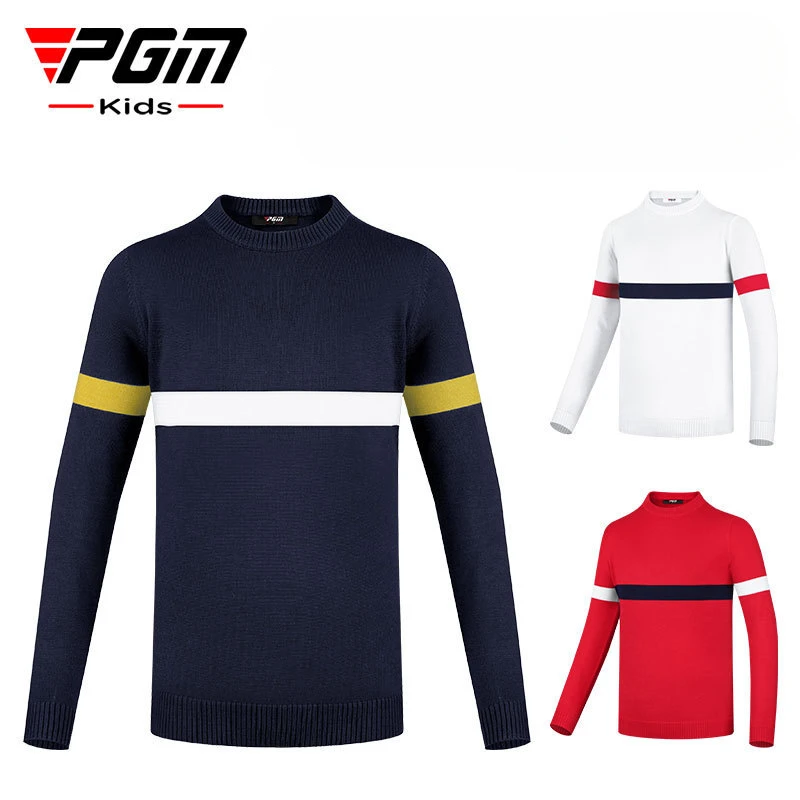 

PGM Golf Sweater Children Warm Long-Sleeved T-Shirt Children Winter Mercerized Wool Sports Clothing Thick Autumn Clothes YF451