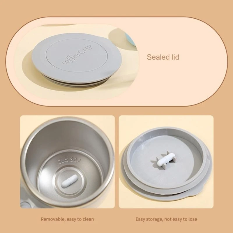 オフィス旅行用の自動攪拌マグステンレス鋼充電式回転磁気コーヒーミキシングカップ