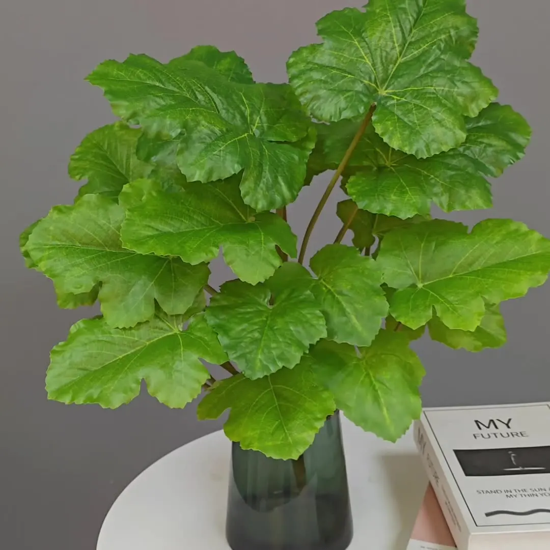

60 CM Large Artificial Apple Leaf Plant for Indoor Living Room Garden Outdoor Potted Bonsai Green Home Decor Fake Plant Leaf