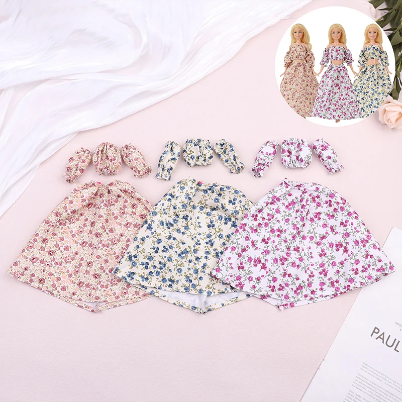 1Set 30cm Doll Outfits Fashion Dress For Doll Clothes Party Doll Casual Clothing Skirt Toys Girl Gift