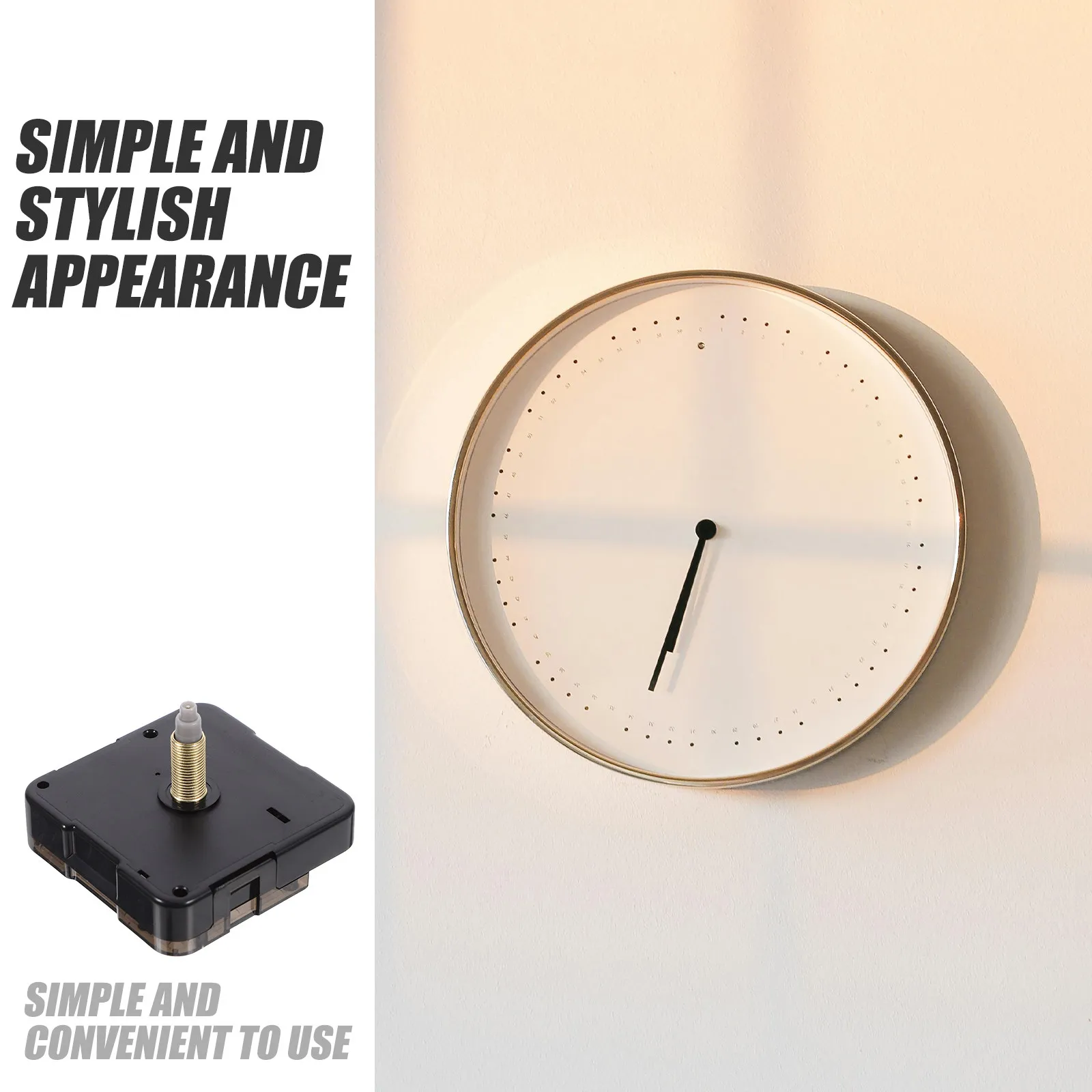 Modern Quartz Clock Movement Replacement Silent Operation Battery Powered for DIY Wall Clock Repair Accurate Timekeeping Part