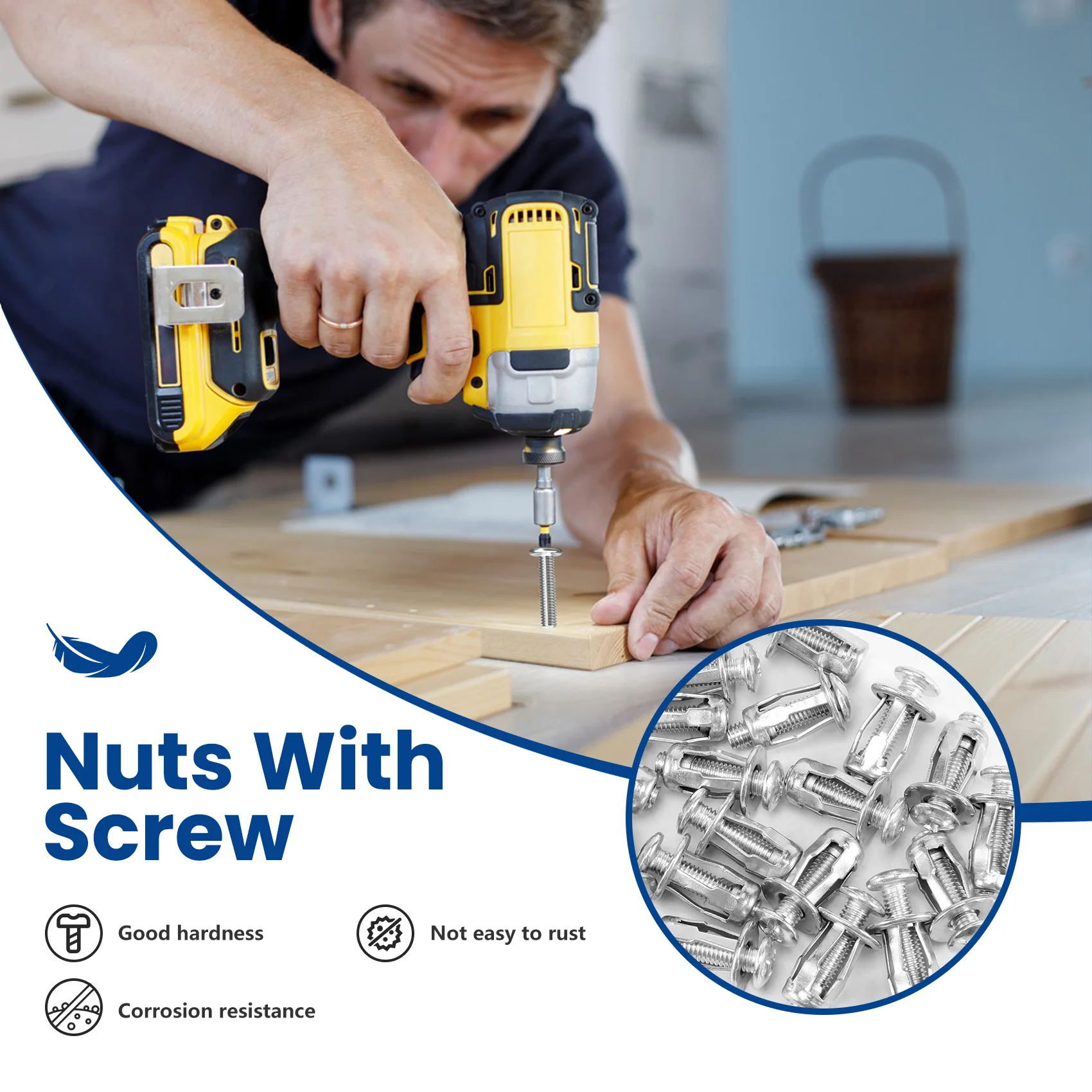 20 Pcs M6x25 Jack Nuts Car Metal Screw Petal Nuts with Screw for Hollow Wall Iron Skin