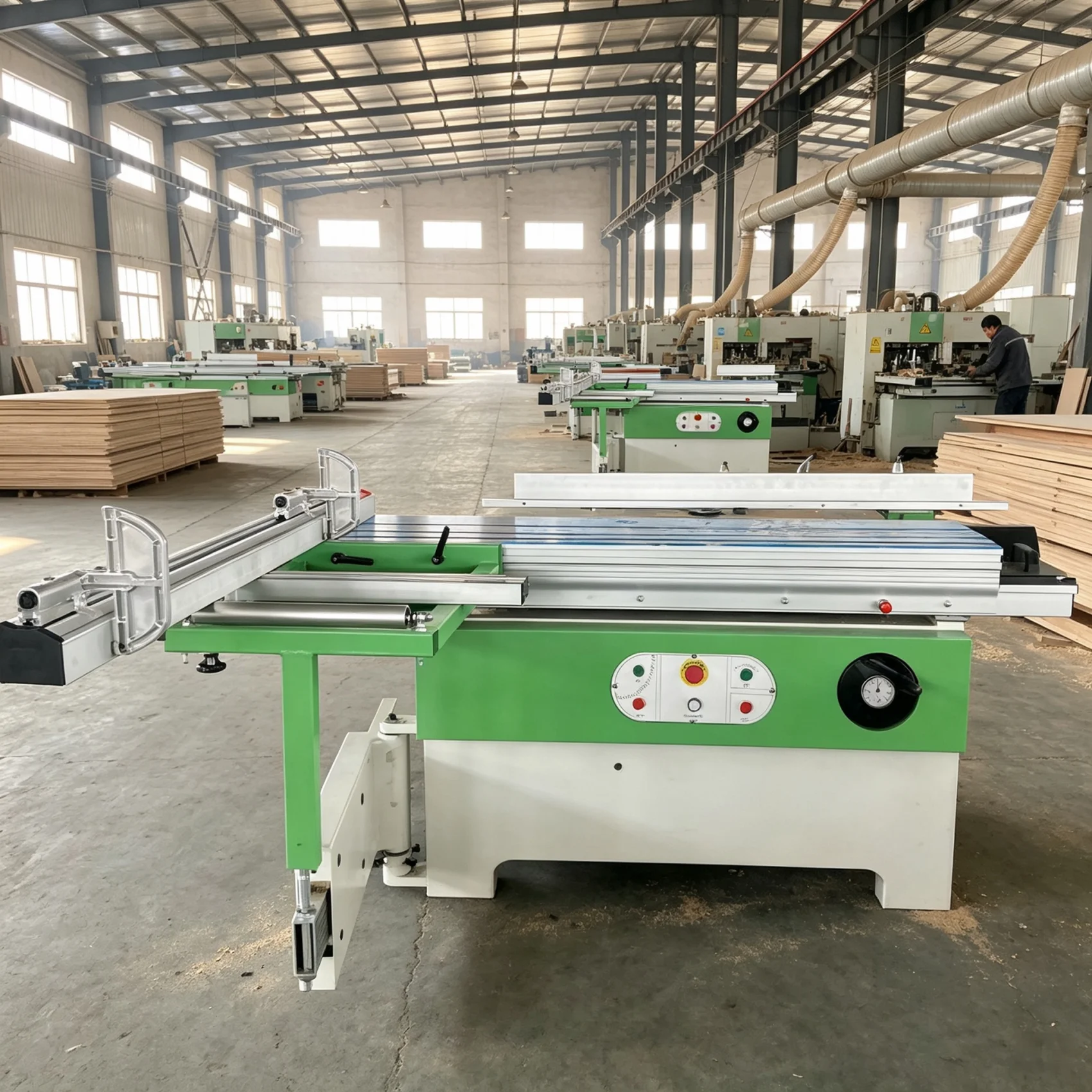 Compact Small Sliding Table Saw Multifunctional Woodworking Cutting Machine for Small Workshop Solid Wood Panel Sawing Work