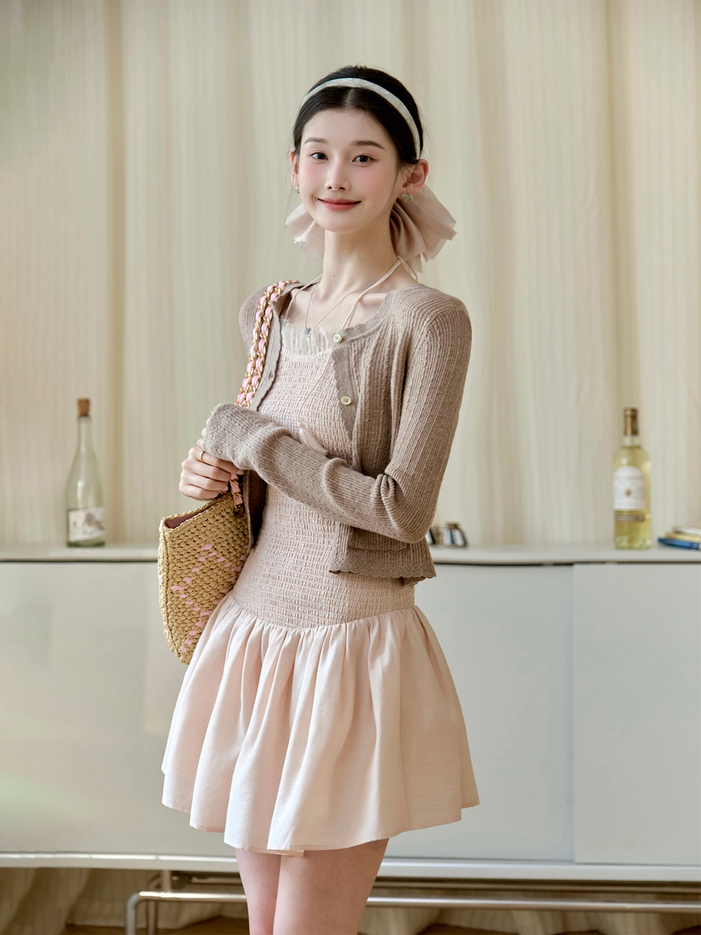 

ChillCozy Soft Wool Knitted Cardigan Simple Casual Style Women's Long Sleeve Short Coat Casual Versatile Gentle Knitwear