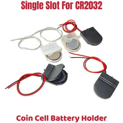 CR2032 Botão Coin Cell Battery Socket Holder Case Cover com interruptor ON-OFF, 3V 6V Caixa de armazenamento da bateria, 10pcs