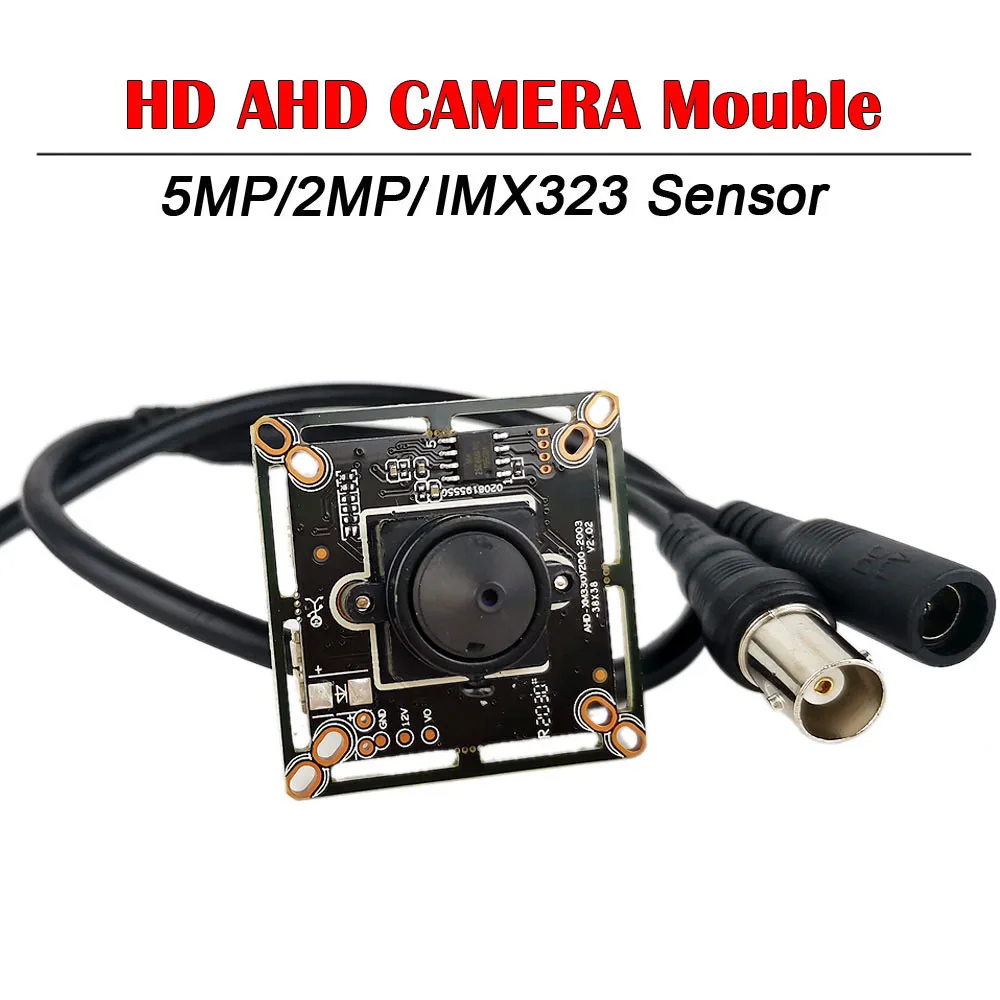 DIY 5MP 3.7mm Lens AHD-P Mini Camera 1920*1080P 2MP  IMX323 Chip Module Circuit Board Monitor AHD Camera