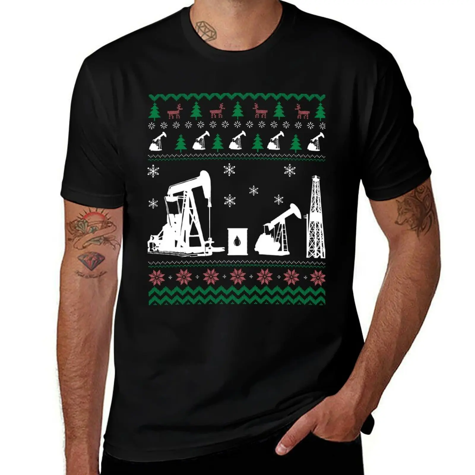 Christmas Gifts - Oil Field Worker Funny Christmas Sweatshirt, Ugly Christmas Sweater For Men, Women T-Shirt