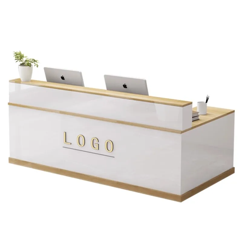 

*Simple and Modern Corporate Lacquered Reception Desk/Counter for Clothing Stores, Beauty Salons, Supermarkets, Cash Registers