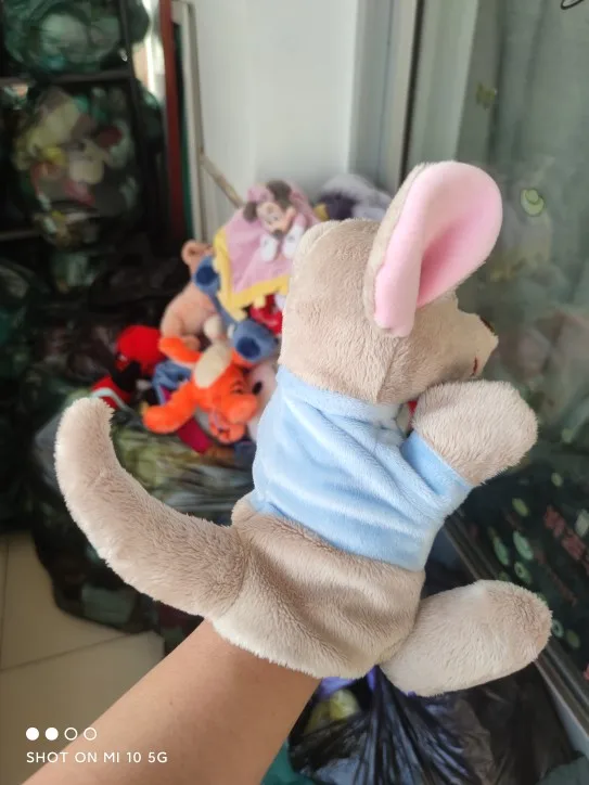 Original Disney Winnie The Pooh Friend Roo Kangaroo family interactive plush hand puppet Soft Kids Doll For Birthday Gift