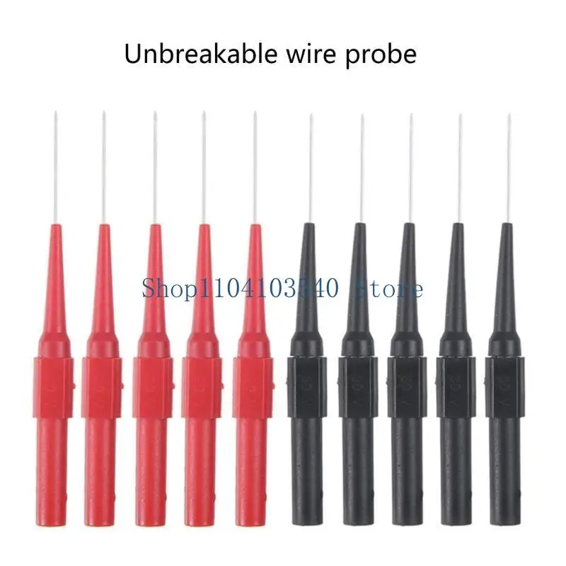 02DC 2/10Pcs 0.7mm Multimeter Test Probe Pins, Wire Piercing Probe Insulation Back Probes Non-Destructive Insulation