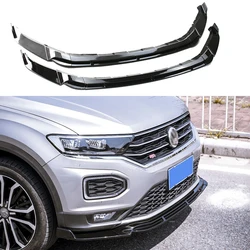 For VW T-Roc / T Roc TSI TDI 2017-2022 Car Front Bumper Lip Spoiler Splitter Separator Front Bumper Lip Cap Protection Cover