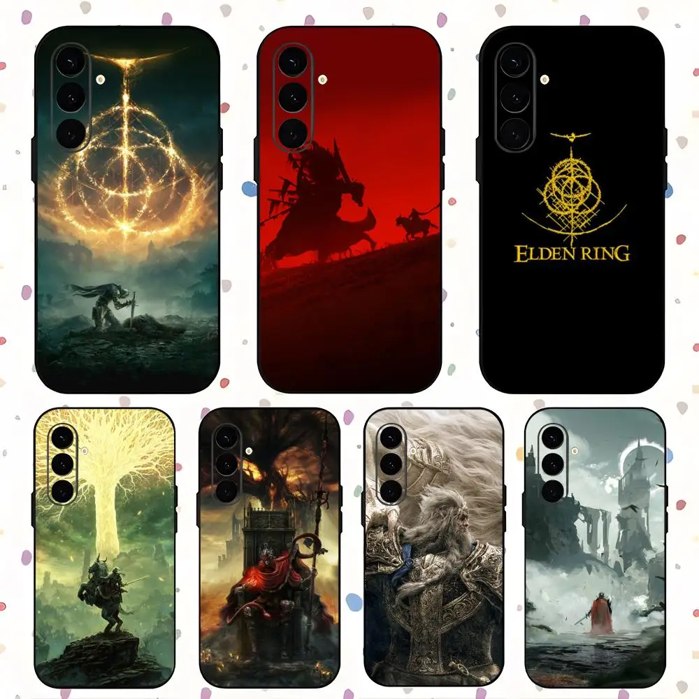 3A Game E-Erdtree E-Elden Phone Case For Samsung Galaxy S25 S24 S23 S22 S21 S20 Plus Ultra Note20 Soft Black