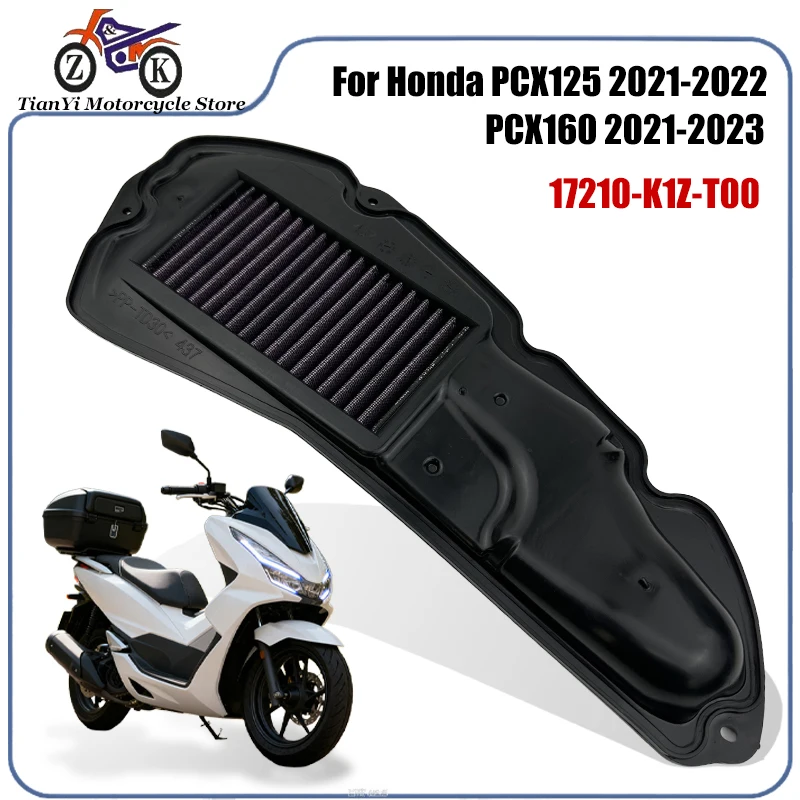 1PCS Roller Luftfilter Für Honda PCX125 PCX160 2021-2023 Motorrad Ansaugluftfilter Reiniger Element Ersatz 17210-K1Z-T00