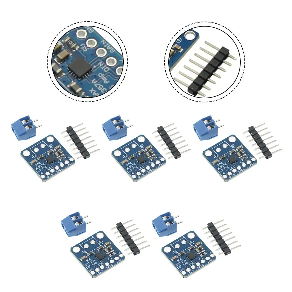 5pcs MAX98357 I2S 3W Class Integrates Decoding Amplification Module D Unfiltered DIY Board For Audio For Raspberry Pi