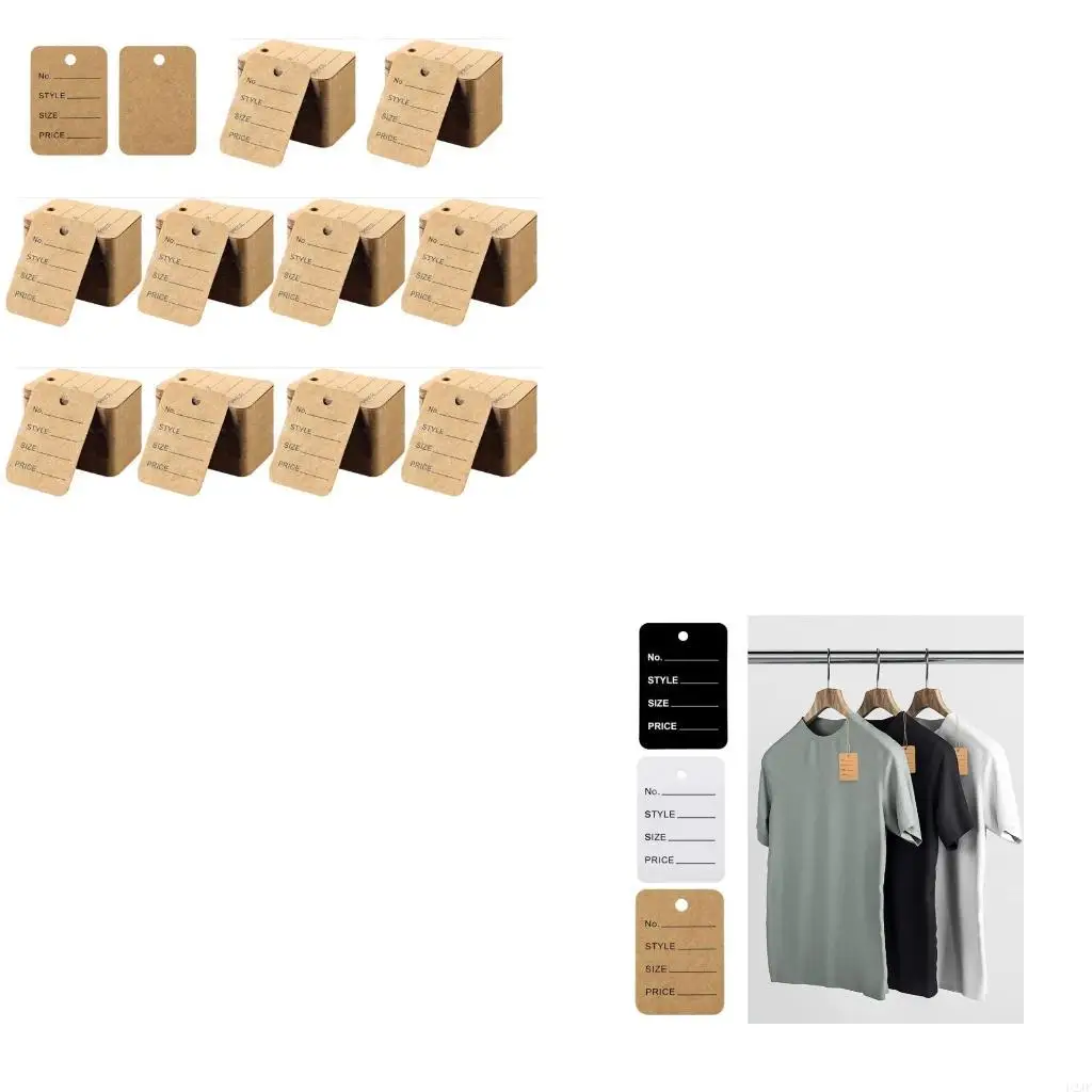 

1000 Pieces Small Unstrung Tags Clothing Marking Price Tags Pre-Printed Perforated Price Tags Merchandise Marking Tags