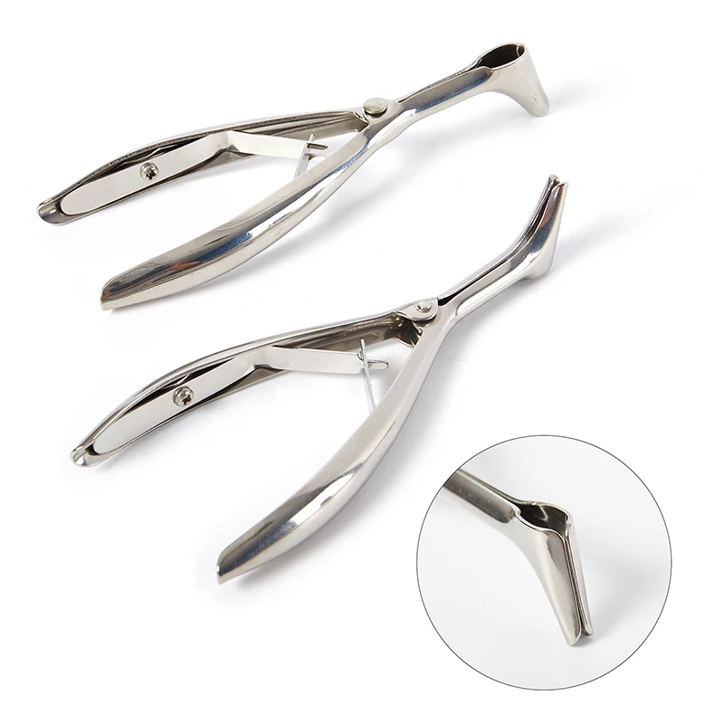 Adult Kids Dual Style Stainless Steel Nasal Speculum Nostril Dilator For Ear Nose Examination Tool