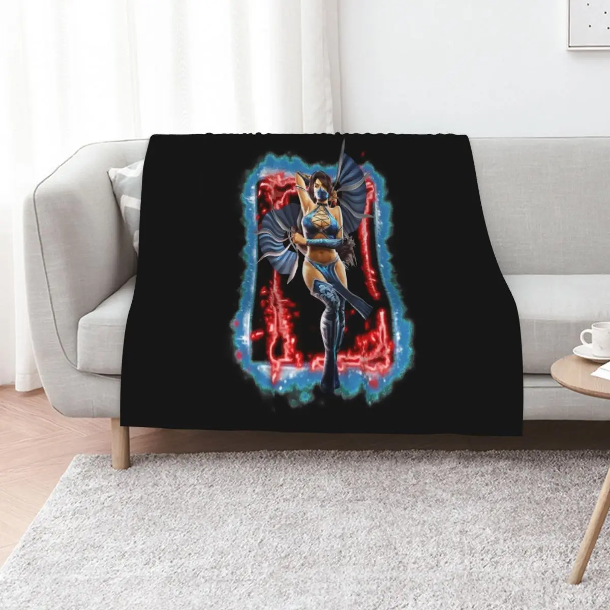 

Mortal Kombat - MK9 - Kitana Art - 915207733 Throw Blanket bed plaid For Sofa Thin Luxury Designer Blankets