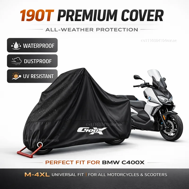 For Bmw C400gt C400x C400 Gt C400 X 190T Scooter Cover Waterproof Dustproof UV Protection All Season