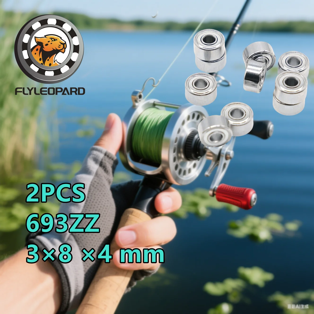 

2 шт. 693ZZ микро радиальные шарикоподшипники 3 мм × 8 мм × 4 мм ABEC-9 экранированные для миниатюрных шкивов для рыболовной катушки